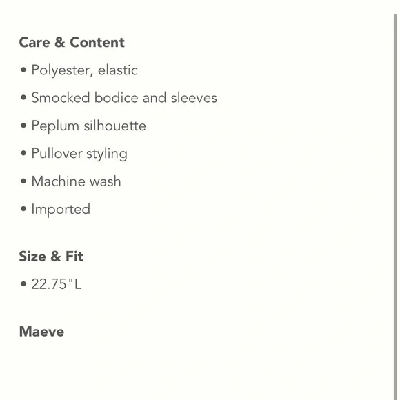 Maeve Ashton Smocked Peplum Top - Picture 10 of 10